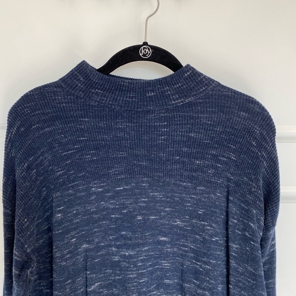 joe Fresh Women’s Blue Mock Neck Sweater Size Medium - Picture 2 of 5